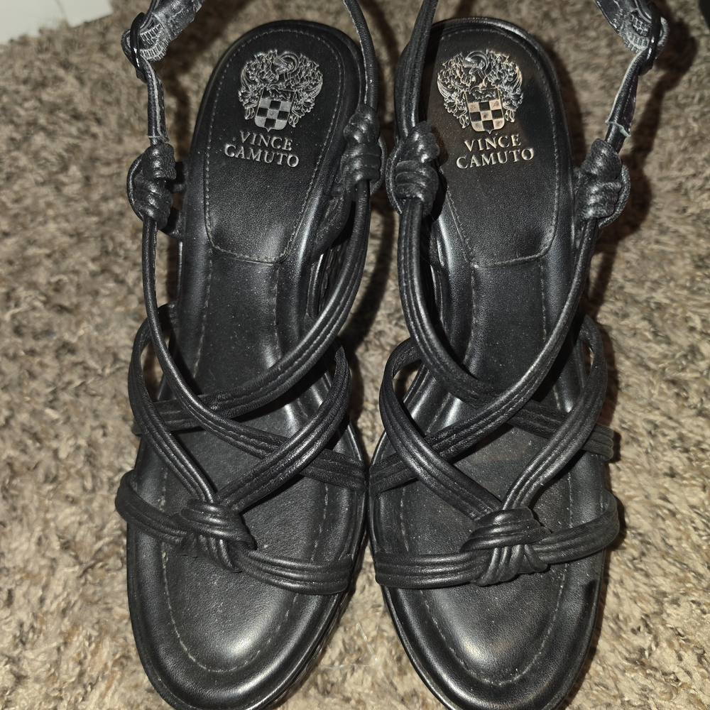 Vince Camuto Black Strappy Women's Sandals
